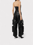 Amiri Wmns Leather Cargo Pant Black