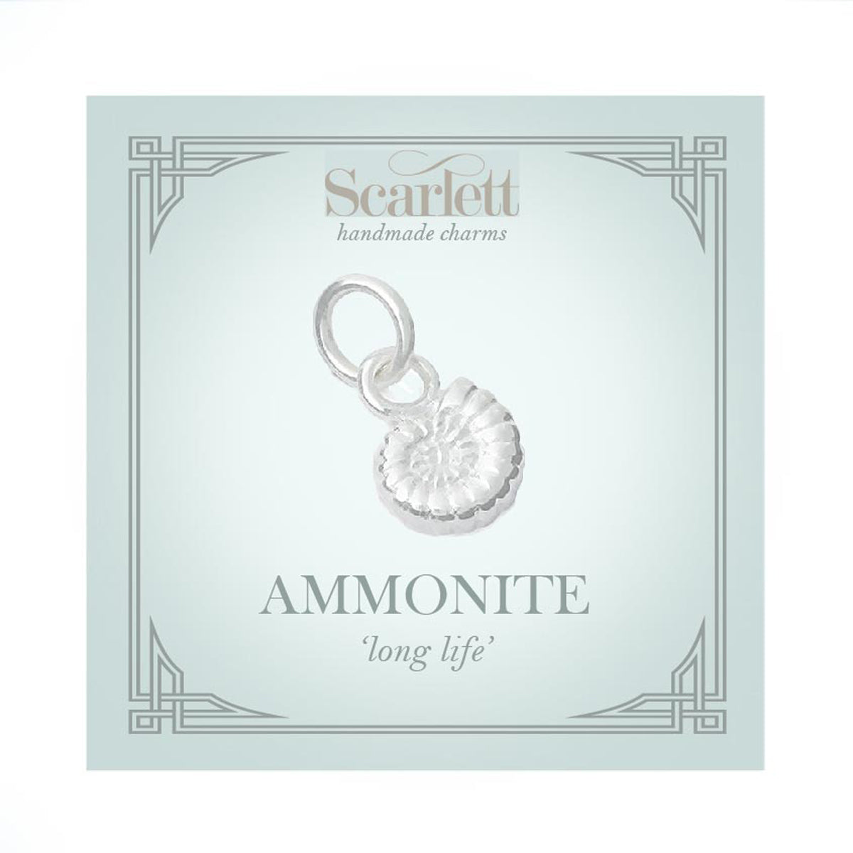 Ammonitfossil berlock i silver