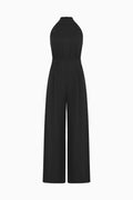 The Sofia Halterneck Jumpsuit in black