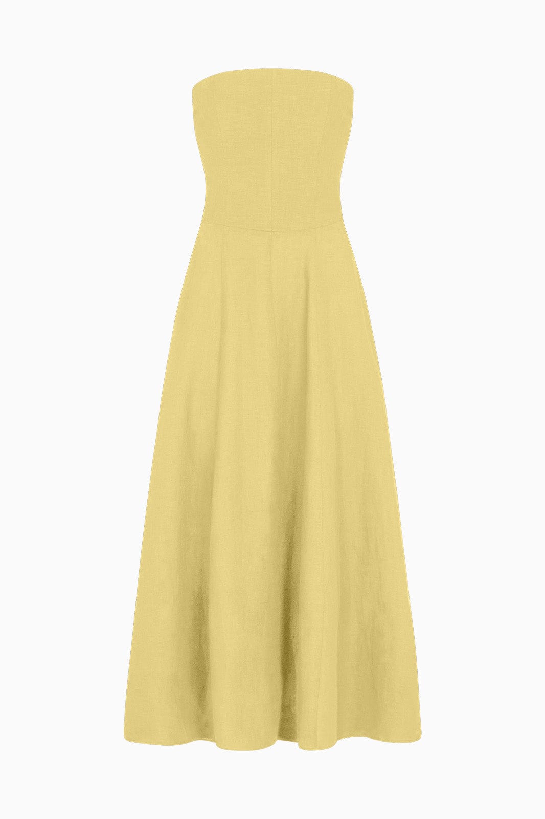 The Chiara Maxi Bandeau Dress in yellow