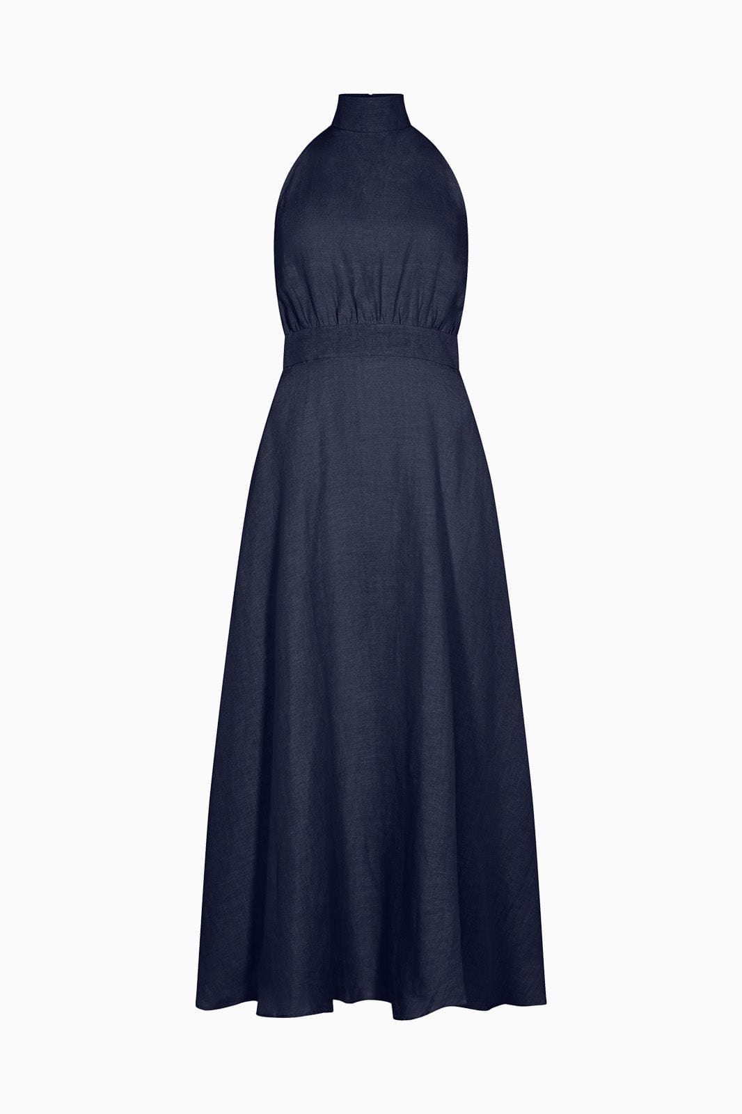 The Isi Halterneck Dress in navy blue