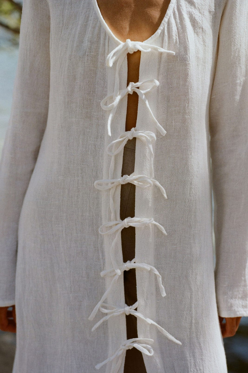 The Michi Maxi Kaftan in off-white