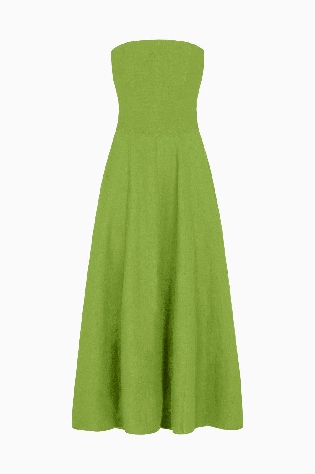 The Chiara Maxi Bandeau Dress in apple green