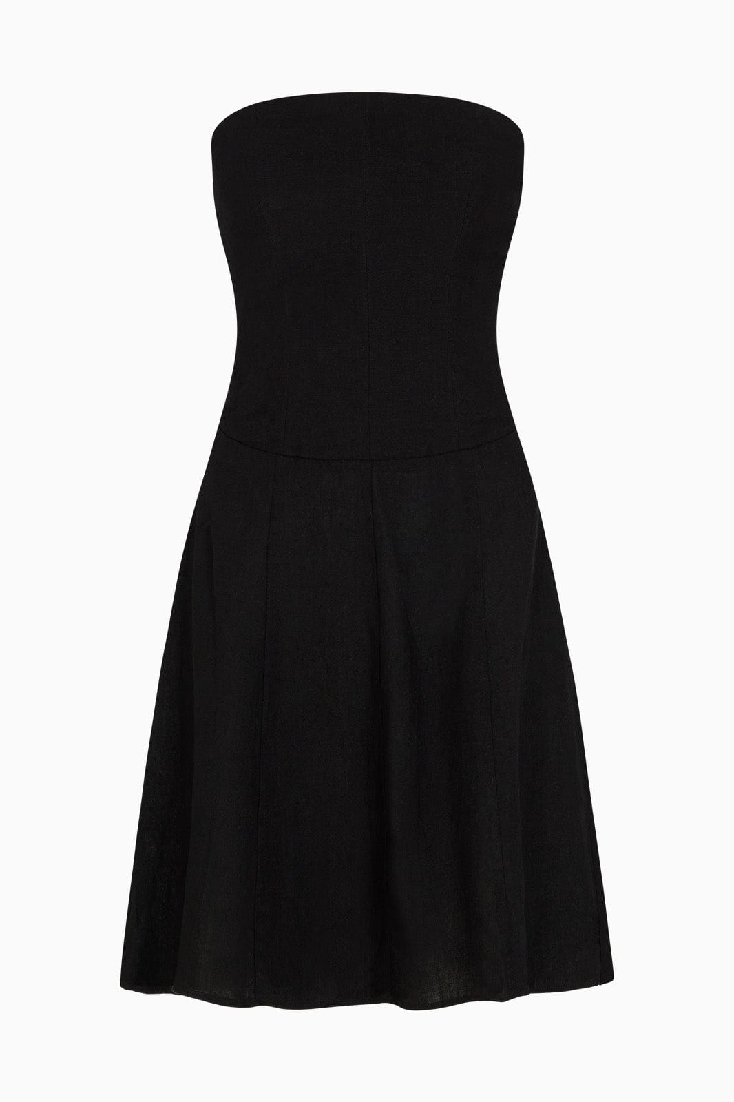 The Chiara Mini Bandeau Dress in black