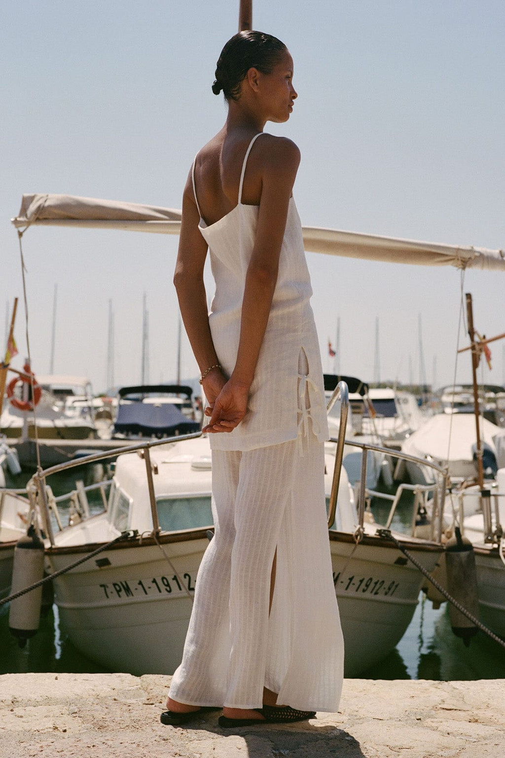 The Livia Tunic Top in off-white