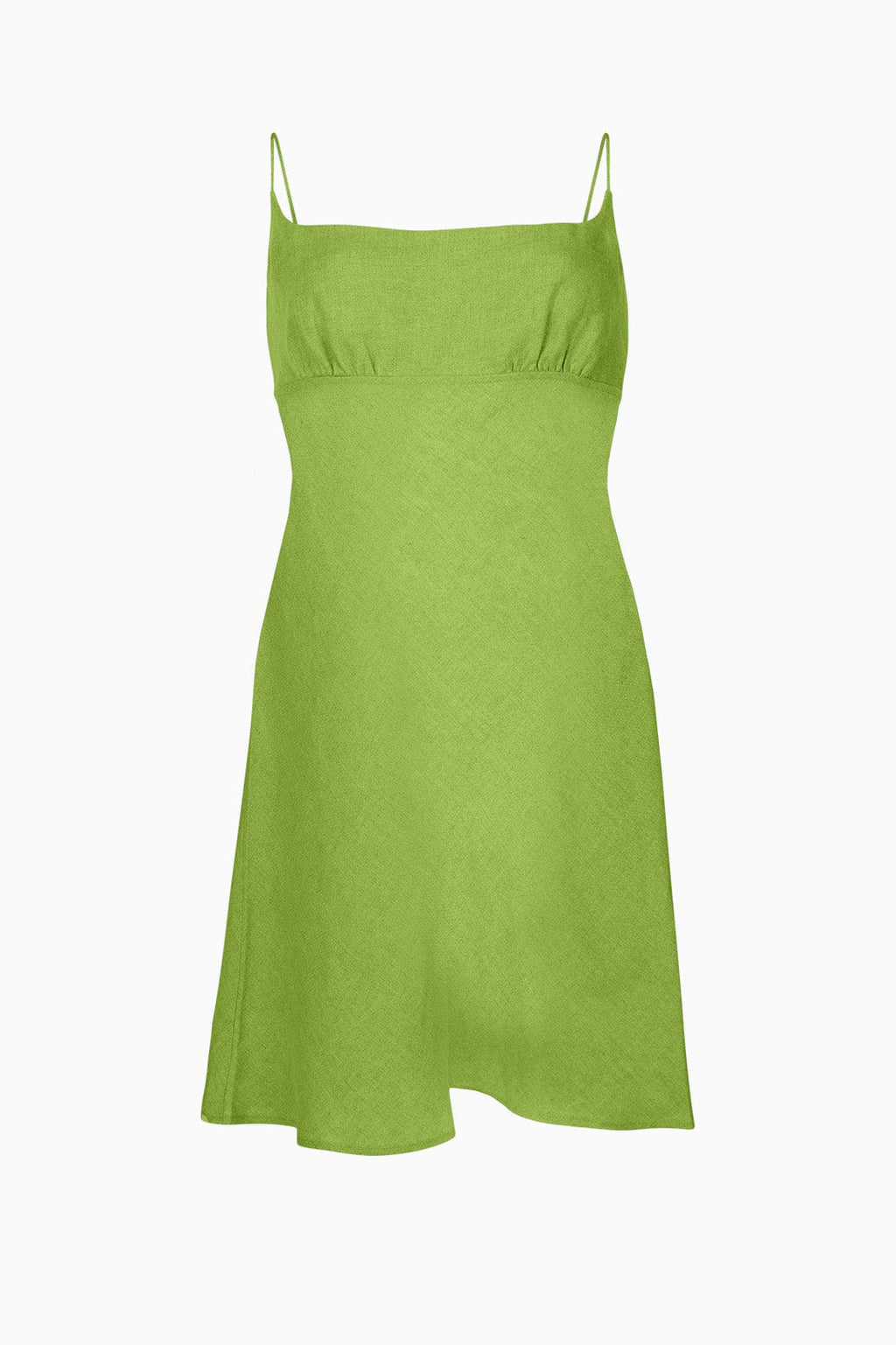 The Nicola Mini Slip Dress in apple green