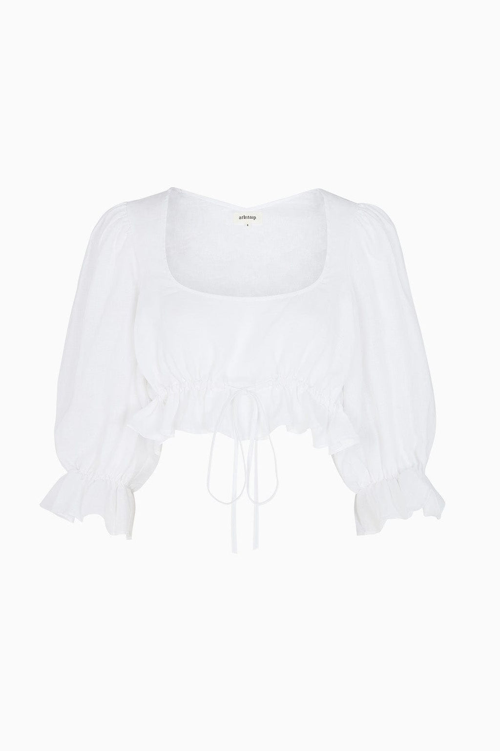 The Carla Puffed Sleeves Blouse in white