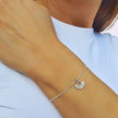 Bracelet chaîne satellite argenté Art Déco