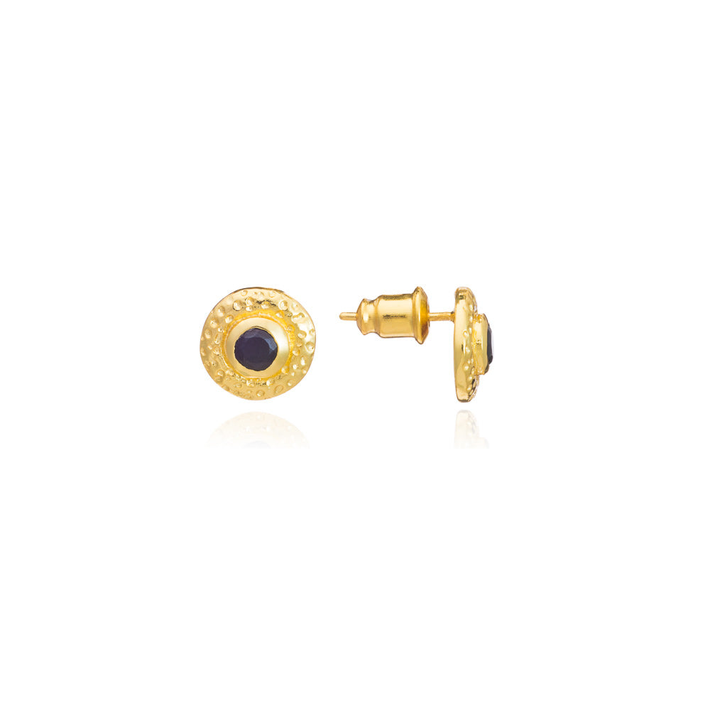Luna Gemstone Studs Black Onyx