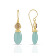 Persephone Double Gemstone Earrings Pariba Onyx & Smoky Quartz