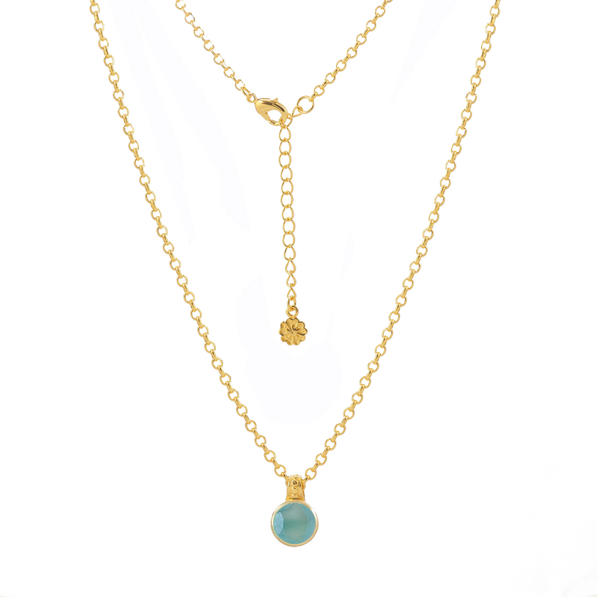 Charis Ronde Edelsteen Ketting Pariba Onyx