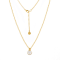 Charis Round Gemstone Necklace Moonstone