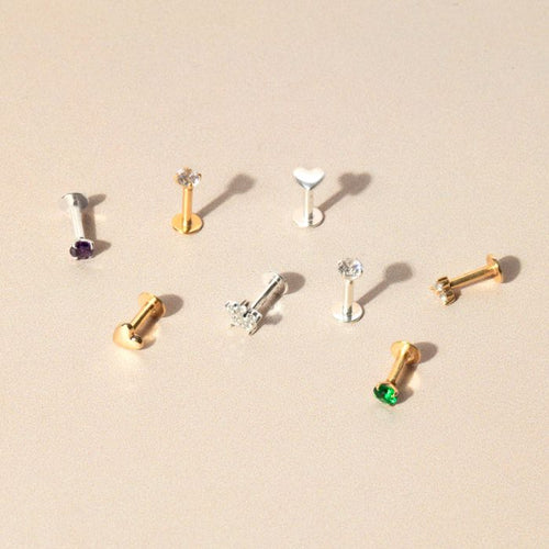 Beginnings Cubic Zirconia Labret Stud Earring
