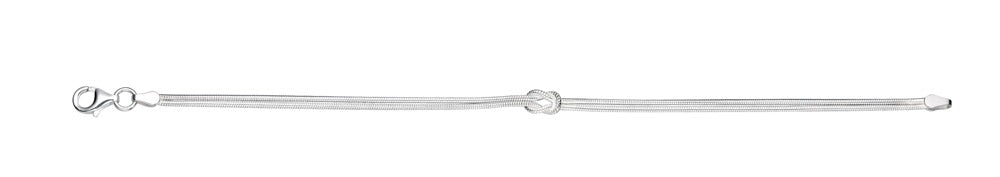 Beginnings Love Knot Snake Chain Bracelet