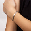 D For Diamond ID-armbandje met diamant