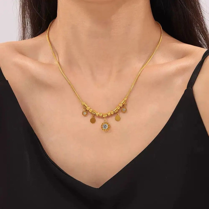 Collar con dije Seraphina Luxe bañado en oro de 18k