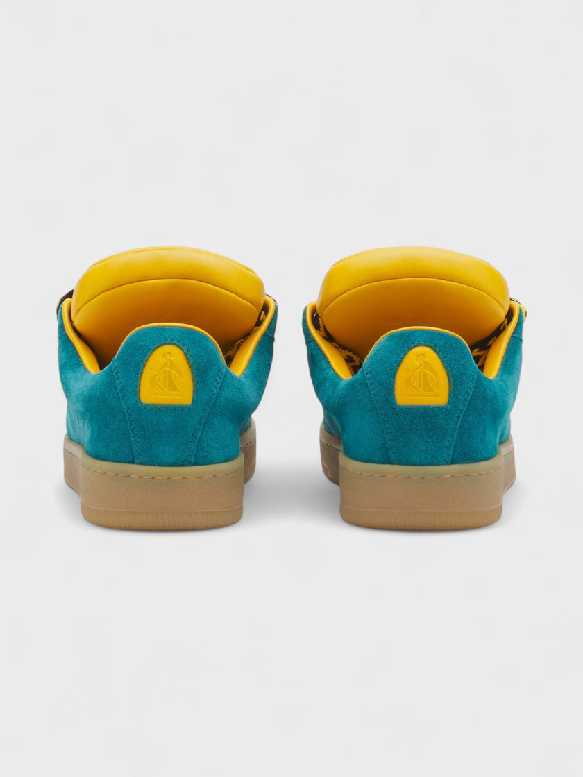 Lanvin x Future Hyper Curb Suede Sneakers Blue Wmns