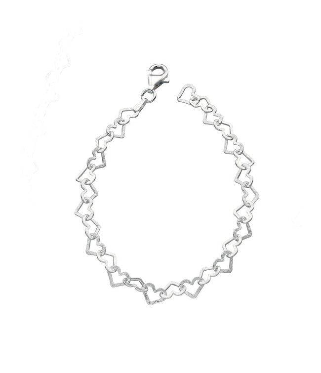 Beginnings Diamond Cut Heart Bracelet