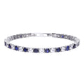 Diamonfire Two Tone Zirconia Tennis Bracelet