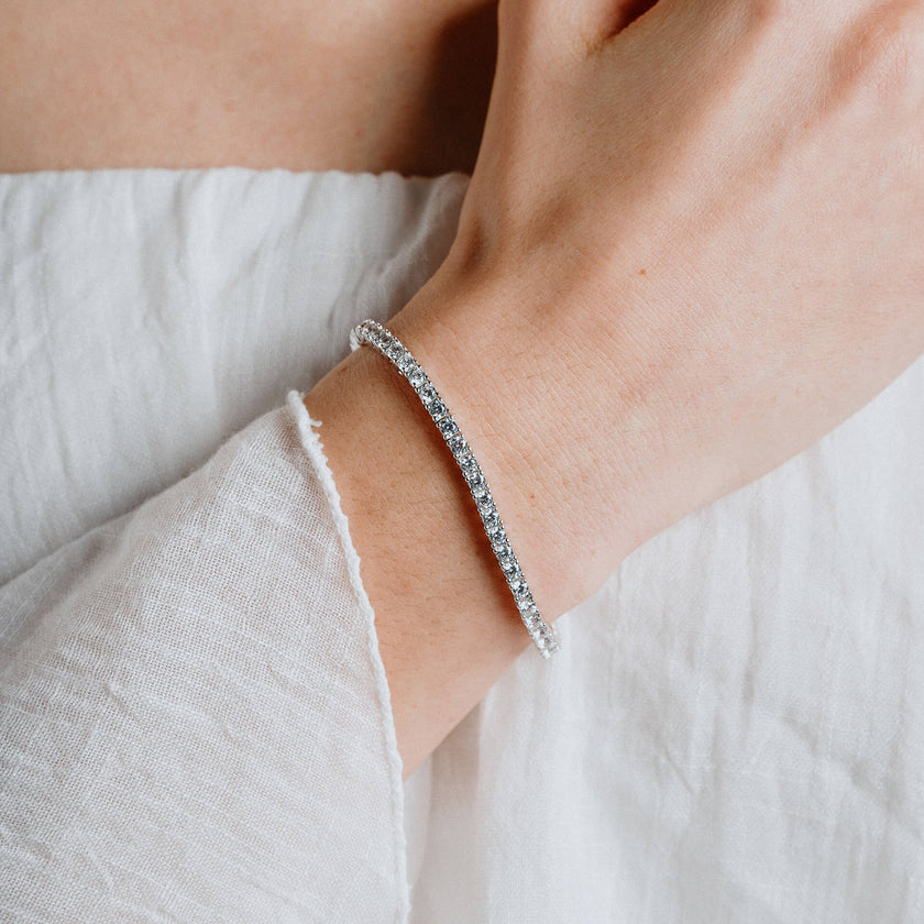 Diamonfire Claw Set Zirconia Tennis Bracelet