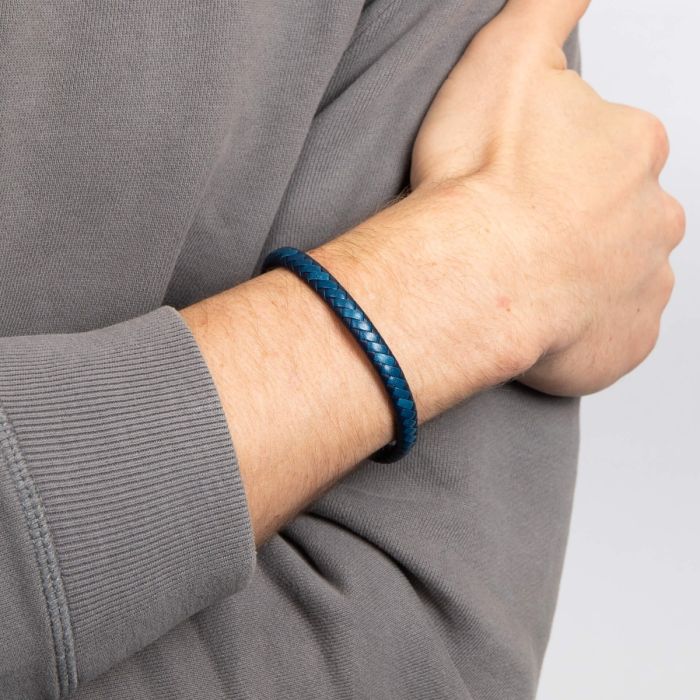 Fred Bennett Multi-Tone Woven Leather Bracelet