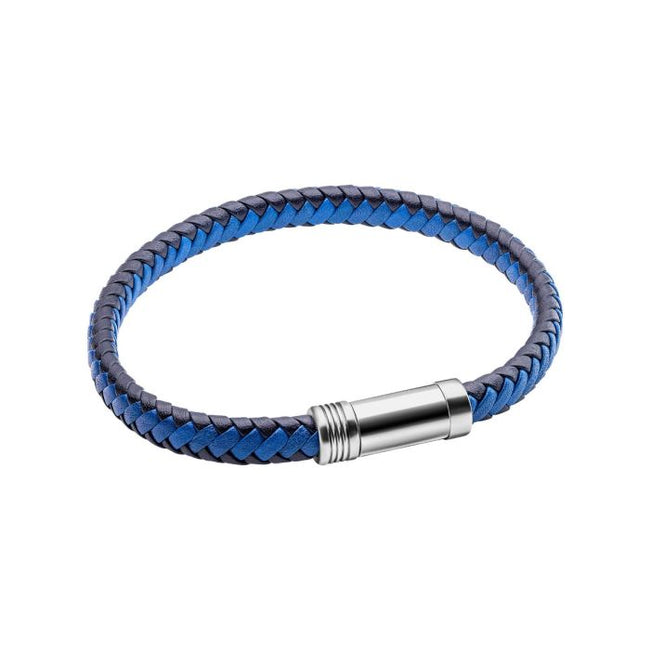 Pulsera de cuero trenzado multitono Fred Bennett