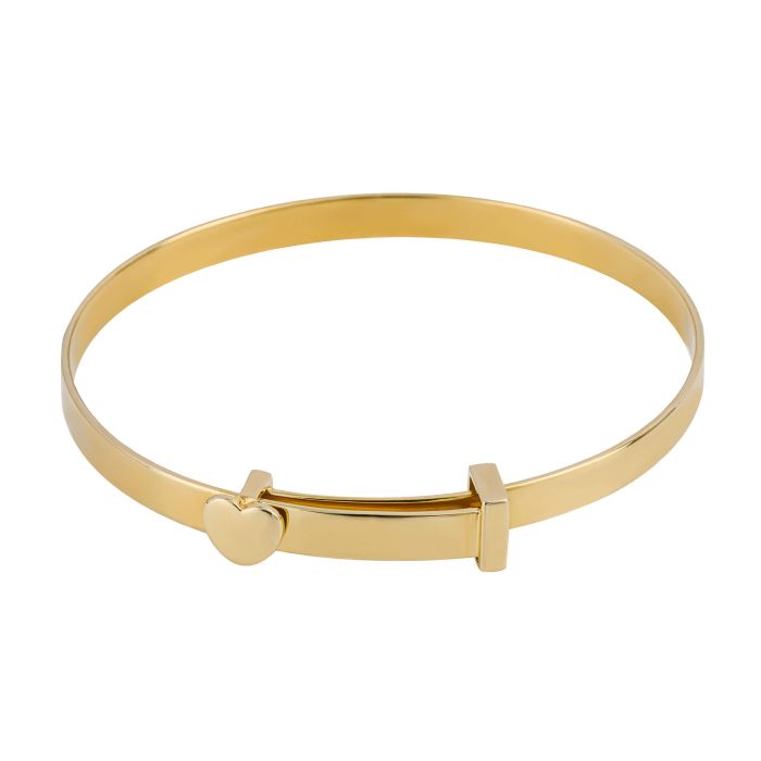 Beginnings Heart Motif Expandable Bangle