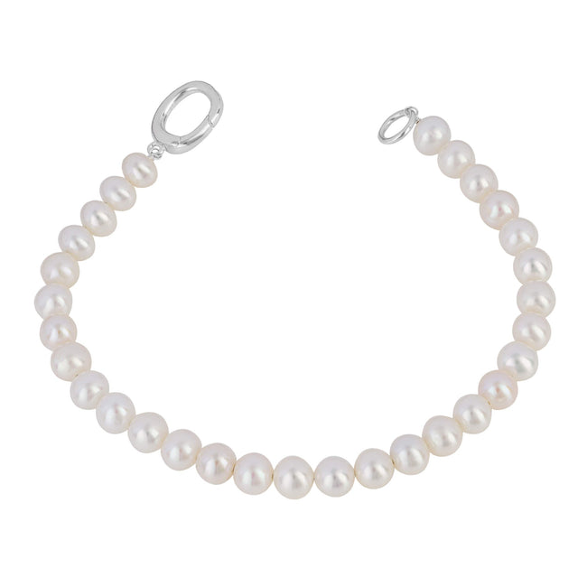 Beginnings White Pearl Charm Bracelet