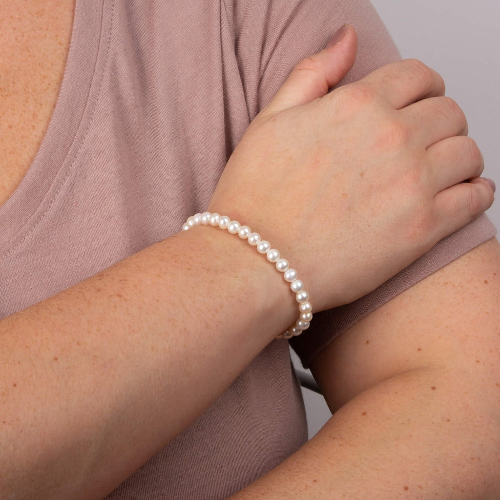 Beginnings White Pearl Charm Bracelet