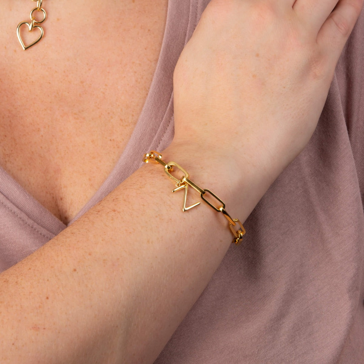 Beginnings Long Link Charm Carrier Bracelet