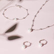 Diamonfire Station Necklace with Shell Pearl
