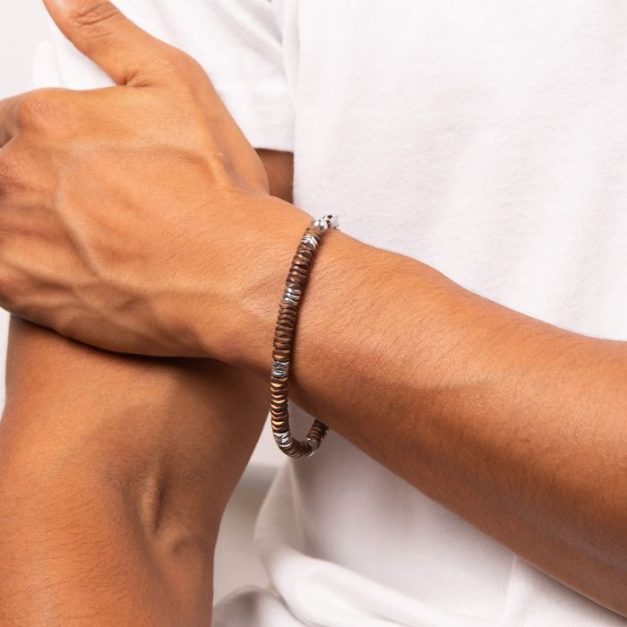 Fred Bennett Stainless Steel Bracelet with Hematite