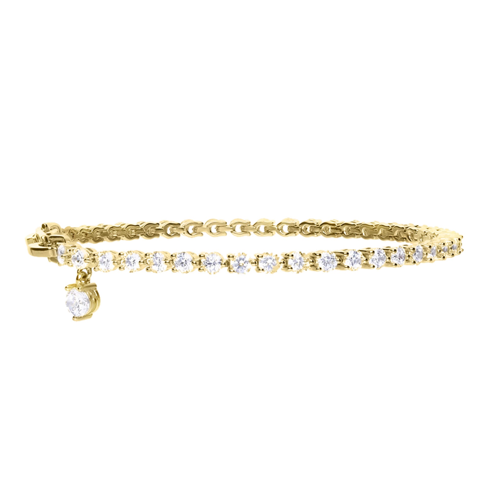 Diamonfire Small Zirconia Charm Tennis Bracelet