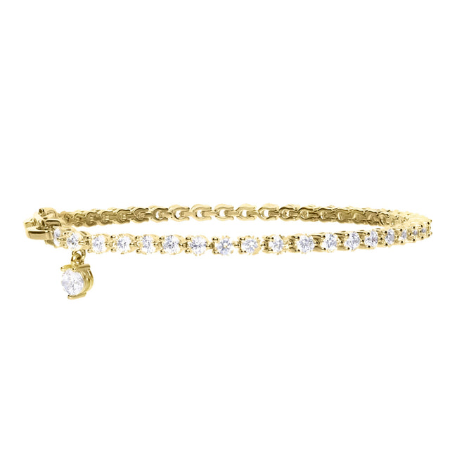 Pulsera Diamonfire tenis con abalorio pequeño de circonita