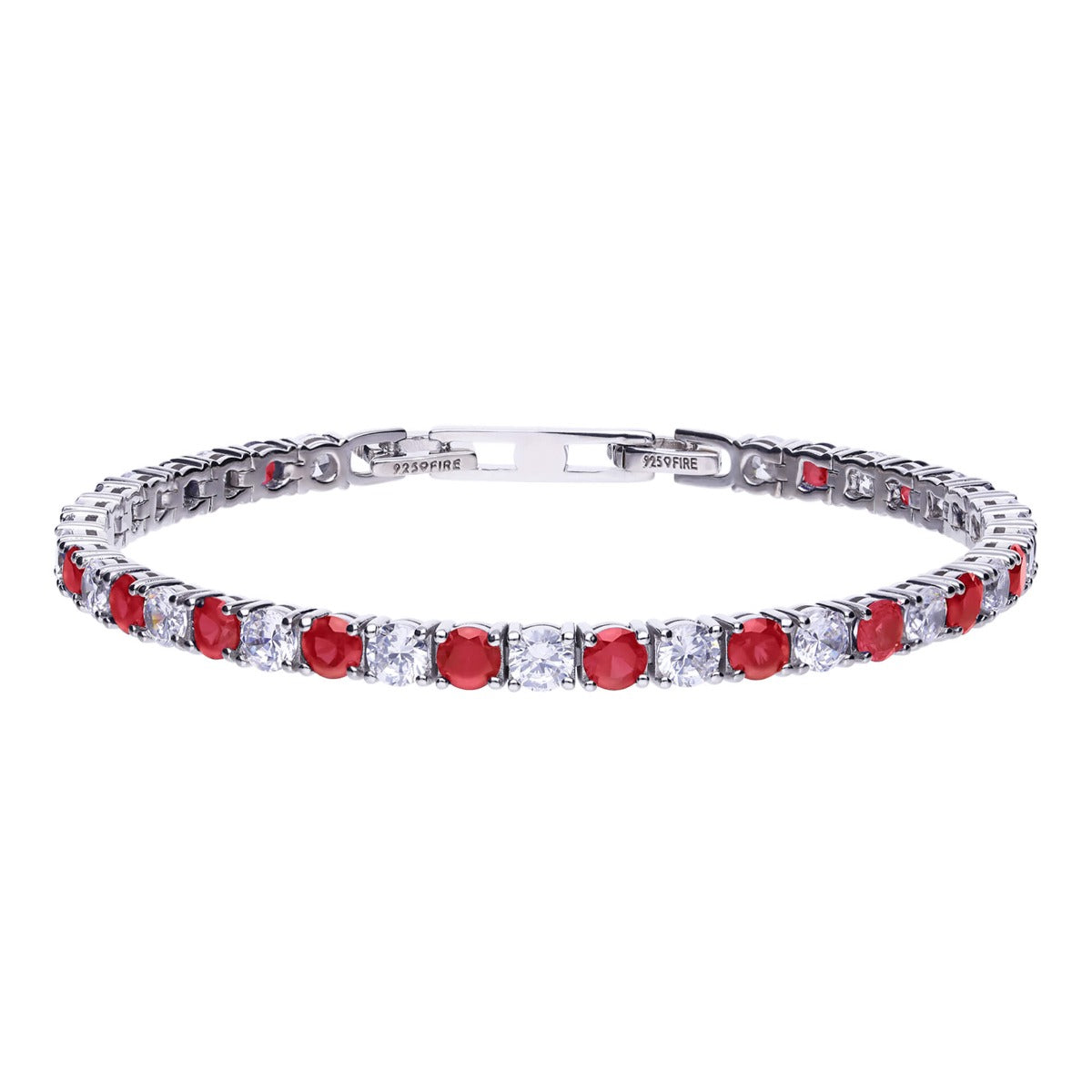 Diamonfire zweifarbiges Zirkonia Tennisarmband