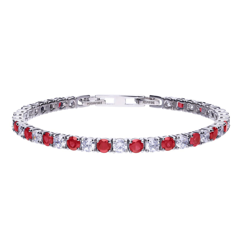 Diamonfire zweifarbiges Zirkonia Tennisarmband