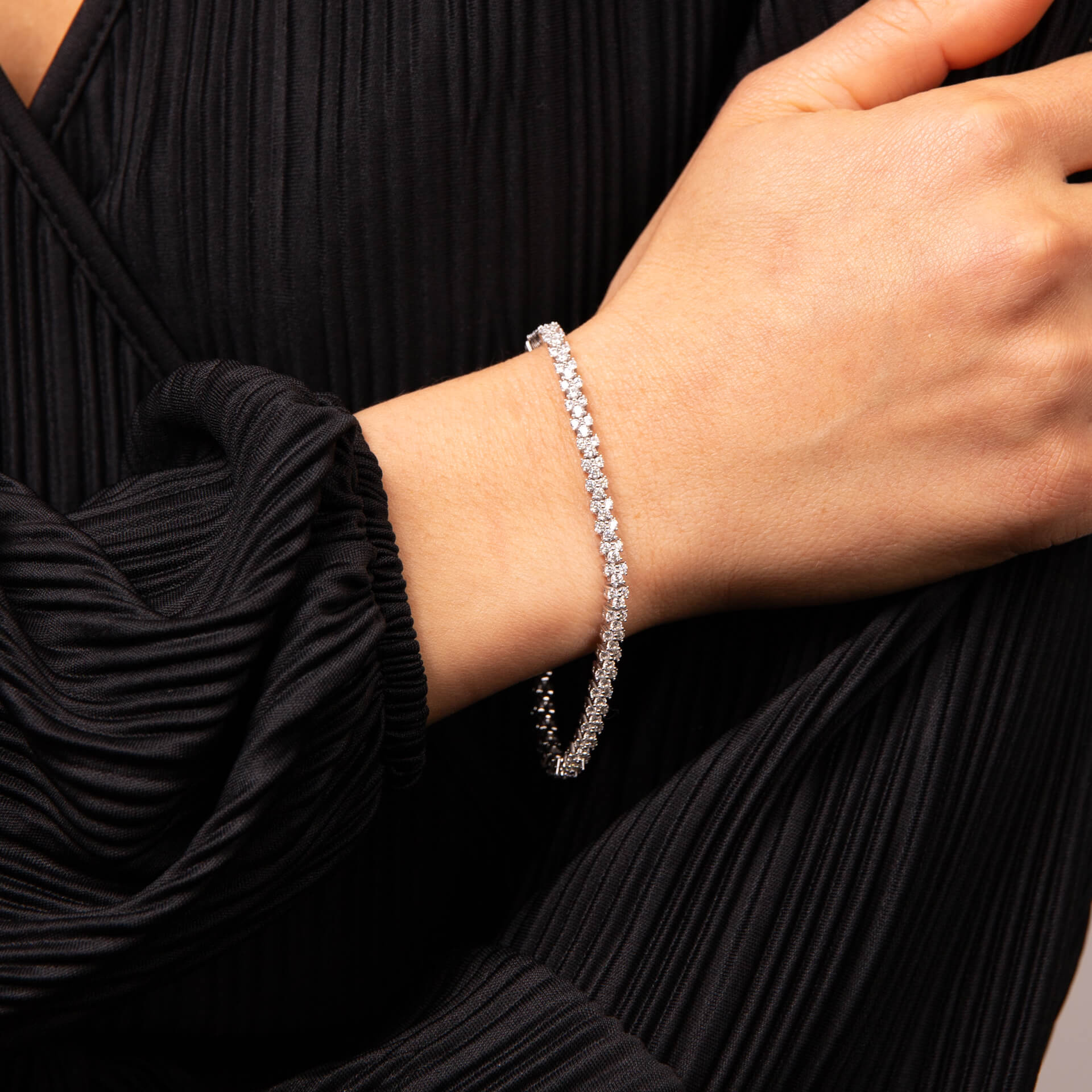 Diamonfire Claw Set Zirconia Tennis Bracelet
