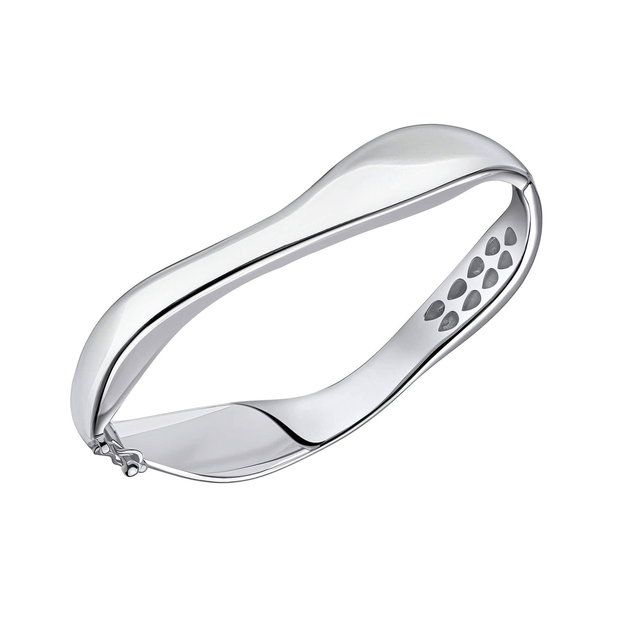 Beginnings Organic Wave Statement Hinged Bangle