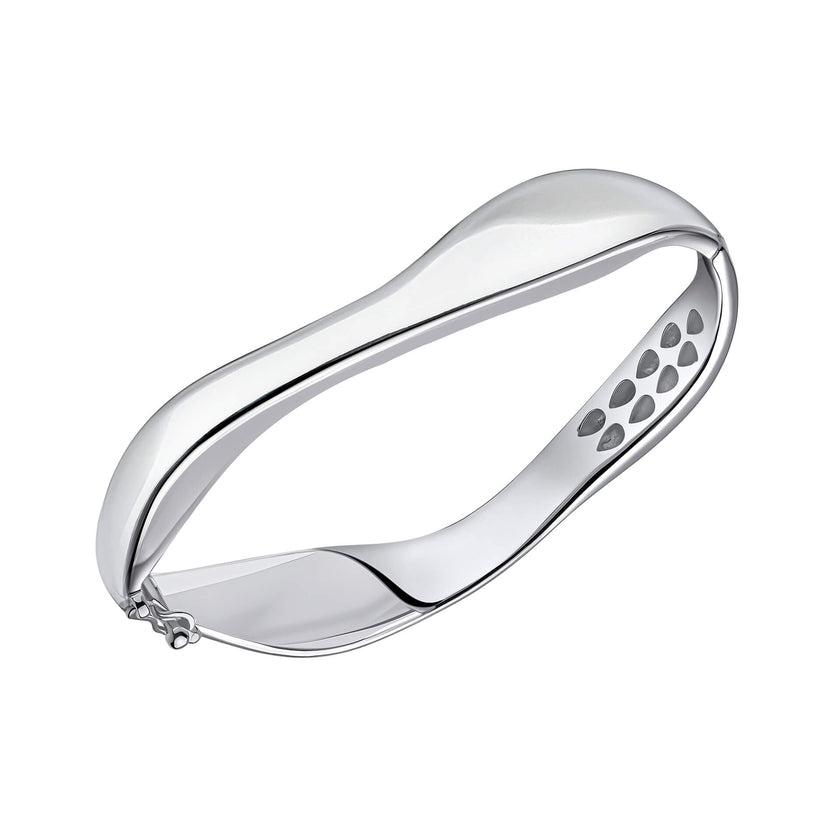 Beginnings Organic Wave Statement Hinged Bangle