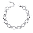 Beginnings Oval Link Bracelet with Textured Connection Links