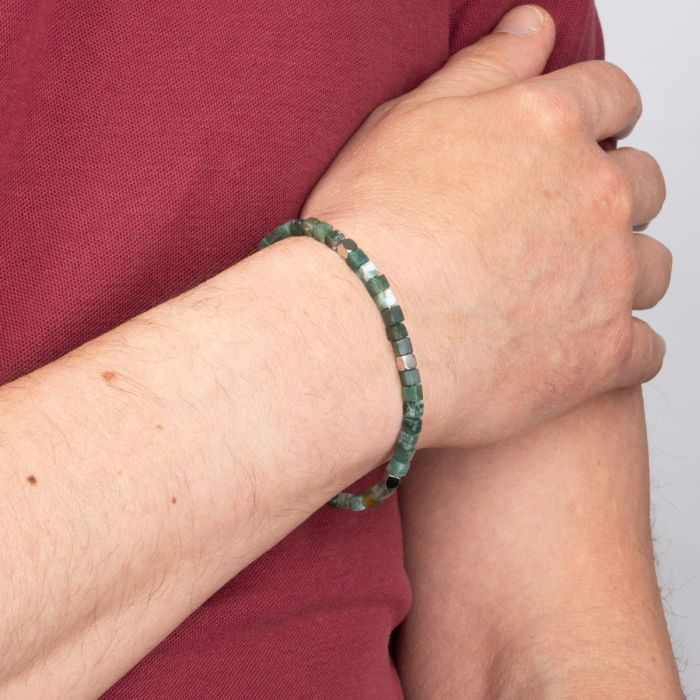 Fred Bennett Stainless Steel Bracelet with Semi-Precious Beads