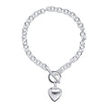 Beginnings Puff Heart T-Bar Chain Bracelet