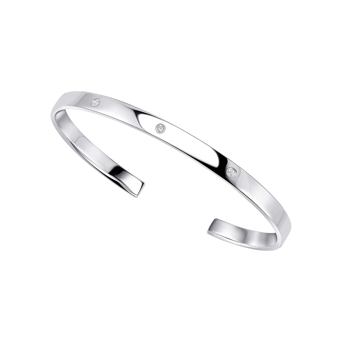 Beginnings Drehmoment-Armreif mit Zirkonia