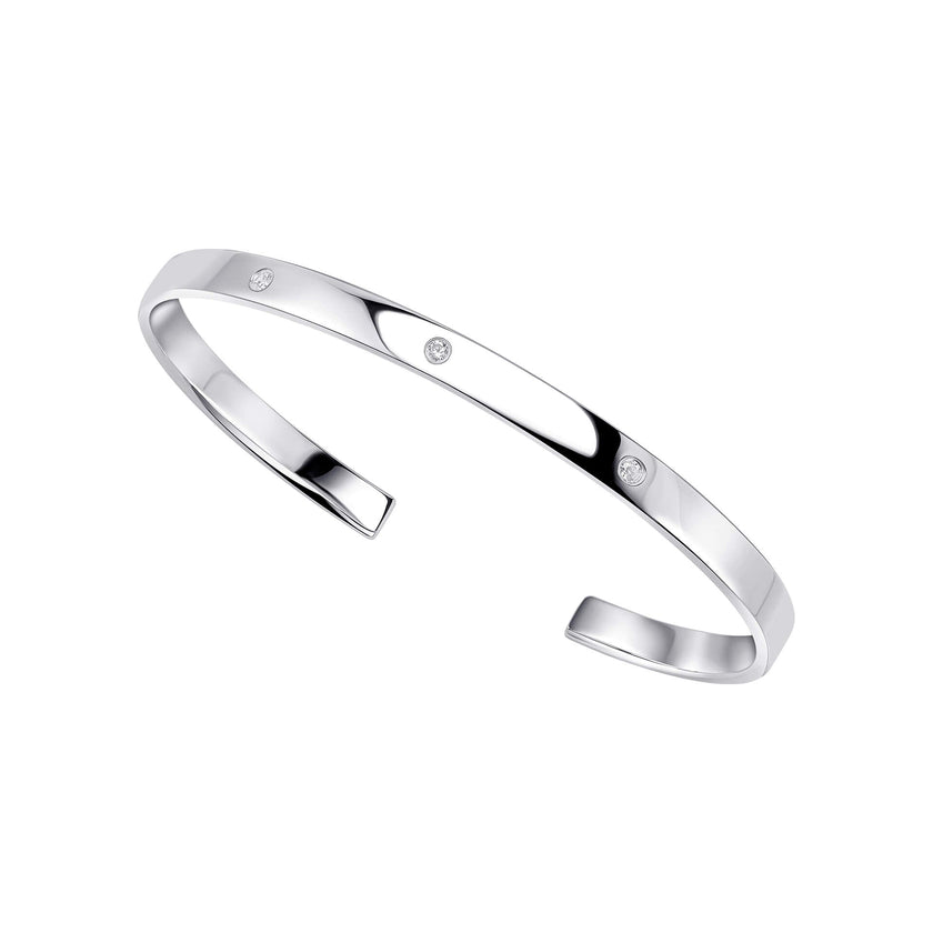 Beginnings Drehmoment-Armreif mit Zirkonia