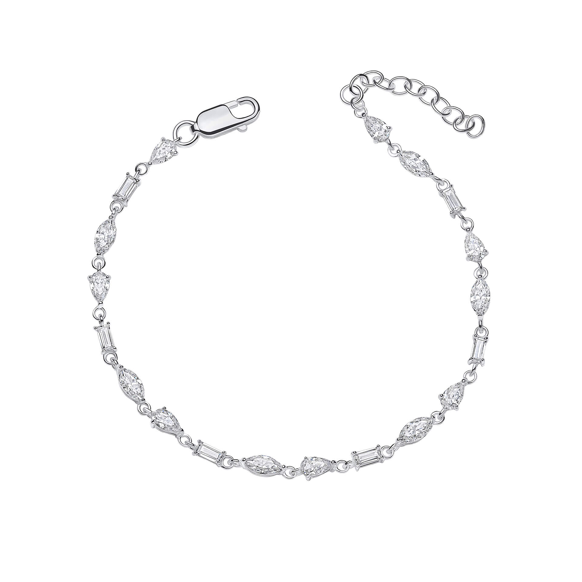 Beginnings Mixed Shapes Tennis Bracelet