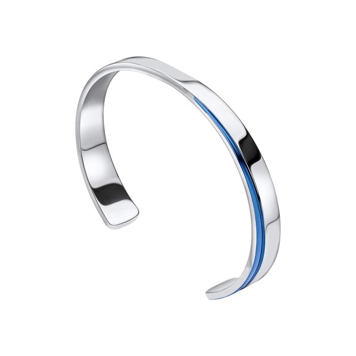 Fred Bennett Armreif aus Edelstahl und blauem PVD