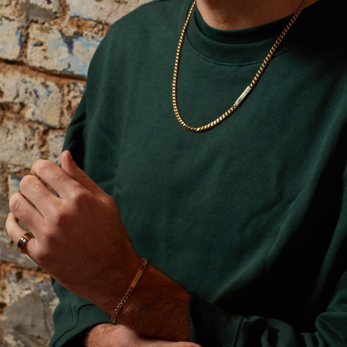 Fred Bennett Chain Bracelet with Engravable Bar