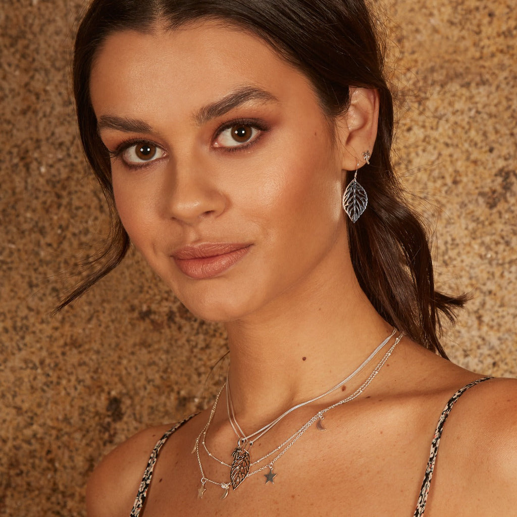 Beginnings Star and Moon Double Row Necklace