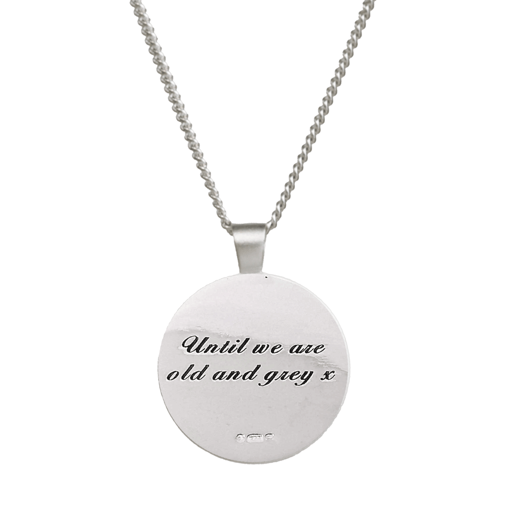 Azteekse Ollin Reis Mandala Gepersonaliseerde Zilveren Ketting