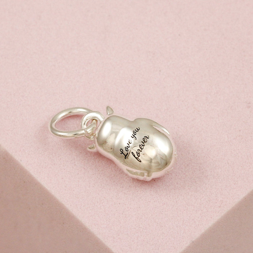 Owl Personalised Silver Charm